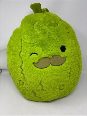 Squishmallows 16 inch Charles The Green Pickle with Mustache Stuffed Plush Toy